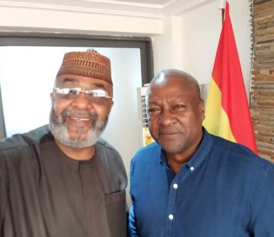 Ghanaians In Riyadh Commend Ambassador Sinare For 24-Hour Access Initiative Alhaji Sinare with John Mahama