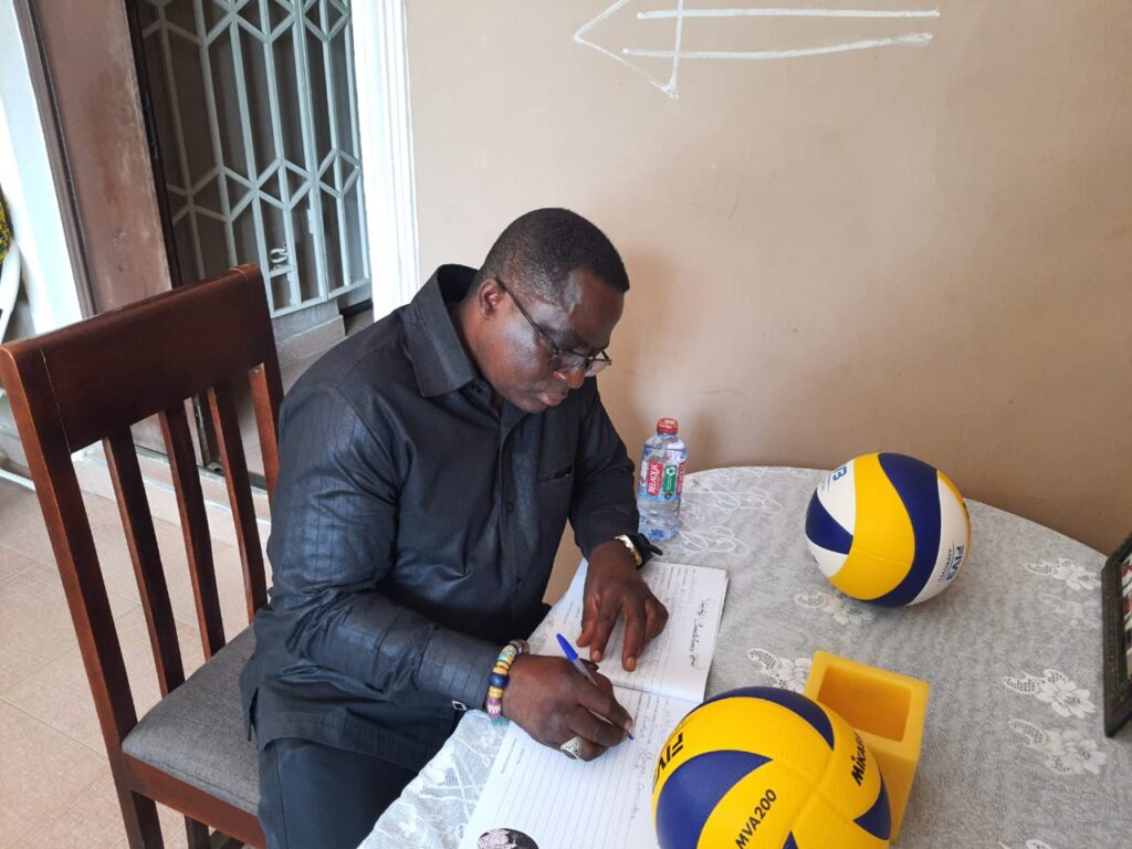 GOC Boss Ben Nunoo Mensah signing the Book of Condolence