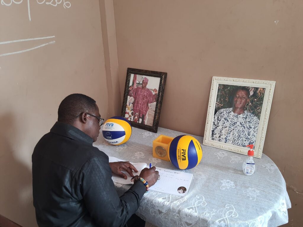 GOC Boss Ben Nunoo Mensah signing the Book of Condolence
