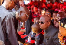 Former Speaker Adjaho joins mourners to bid farewell to the father of a former Akatsi South presiding member Rt Hon. Edward Doe Adjaho