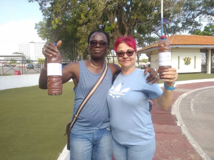 Concerned Ghanaian Environmental Advocate, Francis Frempah and his Expatriate wife Camillia Ignat