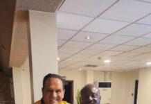 Kustom Looks Boss Presents branded 13th African Games Track Suit To Major General Nasser