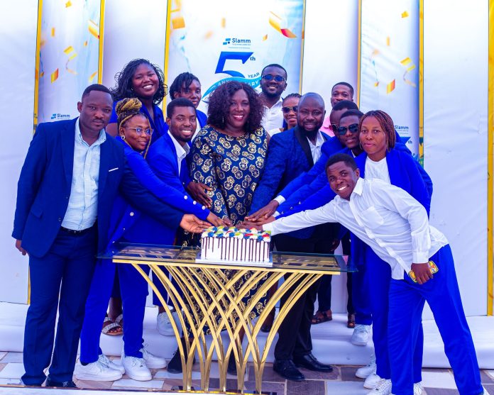 A cake cutting moment to climax the celebration