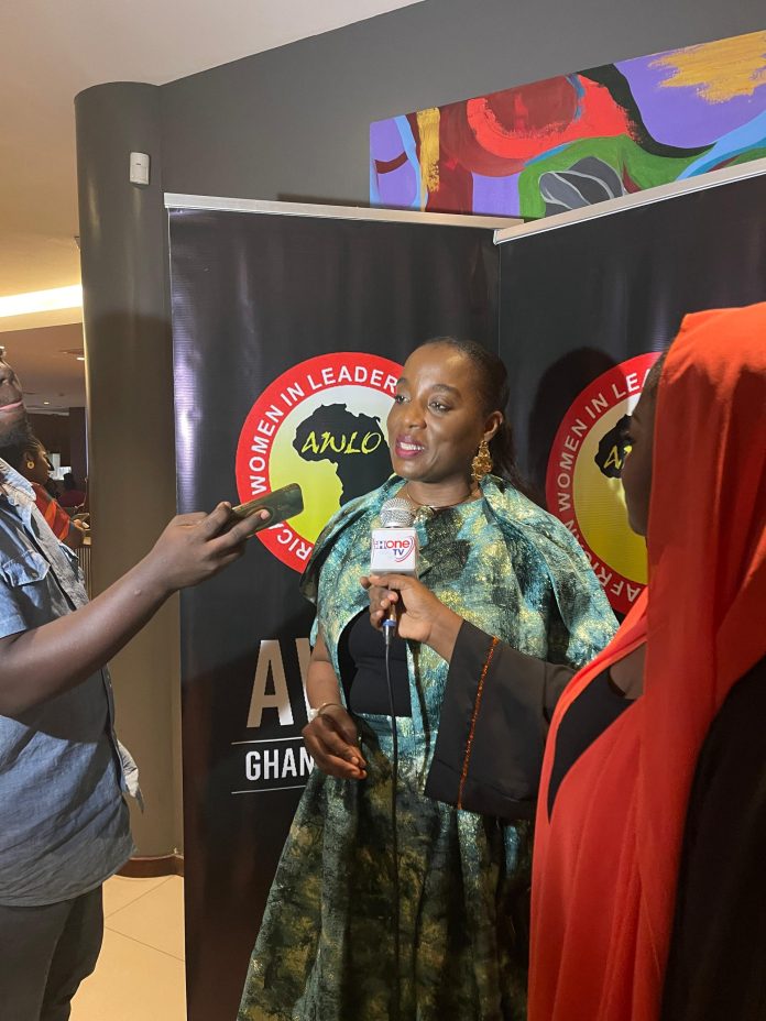 Anotinette Kwofie being interviewed after the event.jfif