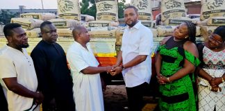 Deputy VALCO CEO Senyo Tsagli Donates Dzata Cement For NDC Constituency Office Project