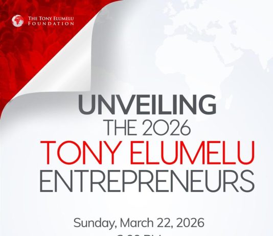 The Tony Elumelu Foundation To Announce 2026 Cohort Of TEF Entrepreneurship Programme On March 22nd