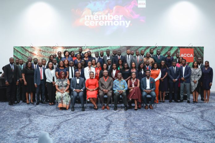 Executives of ACCA and the newly inducted ACCA members in a group photo at the event