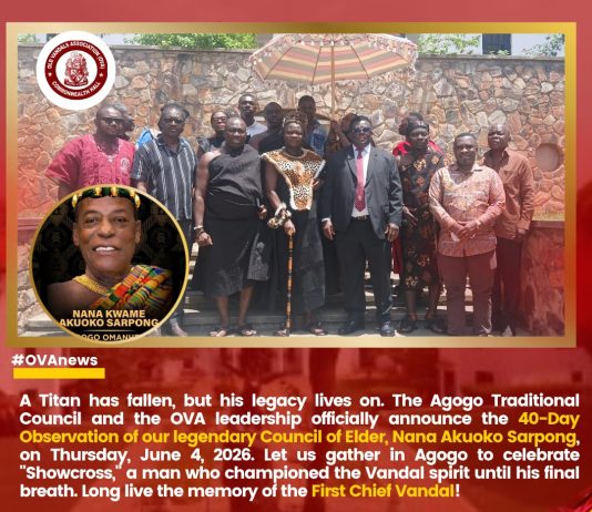 Official Invitation To The One-Week Observation Of The Late Nana Akuoko Sarpong, First Chief Vandal