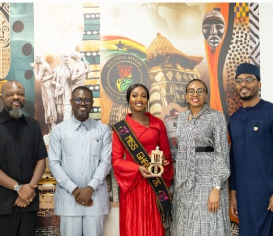 Diaspora Affairs, GTA Present Ghana’s Official Charity Auction Gift To Miss Ghana Ahead Of 75th Miss World Festival