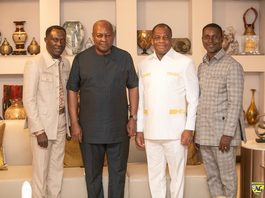 Newly Elected Assemblies Of God, Ghana Executive Presbytery Officers Call On President Mahama