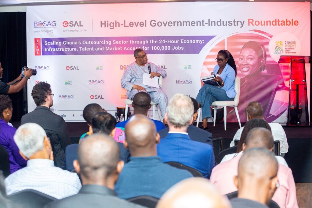 An executive dialogue session at the BOSAG High Level Government Roundtable event