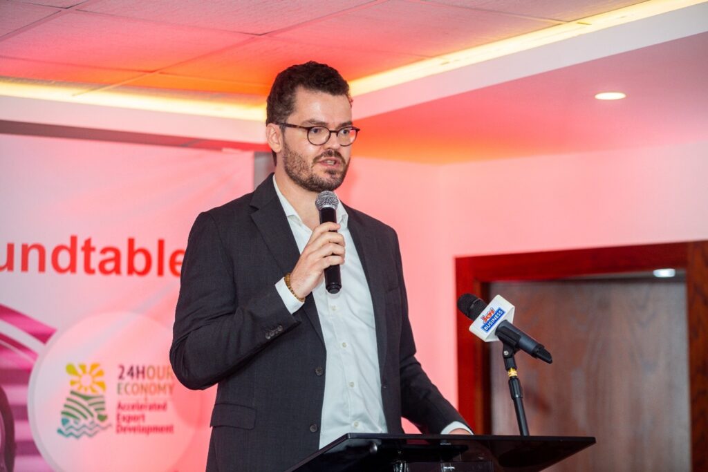 Simon Hochstein, Head of Component, Business/Invest & Cluster Focus, Invest for Jobs, GIZ, contributing to discussions at the BOSAG High Level Government Industry Roundtable event