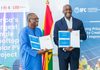 Makhtar Diop, IFC Managing Director(right) and Kojo Aduhene, Chief Executive Officer of LMI Holdings (left) at the signing of agreement between IFC and LMI Holdings