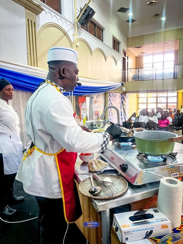 A chef taking the audience through a live presentation of a recipe at the DCS Culinary Expo 2026
