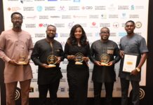 MTN Ghana Takes Home Four Honours At National Leadership Summit The MTN Ghana team poses with awards received at the 6th National Governance & Business Leadership Awards 2026.