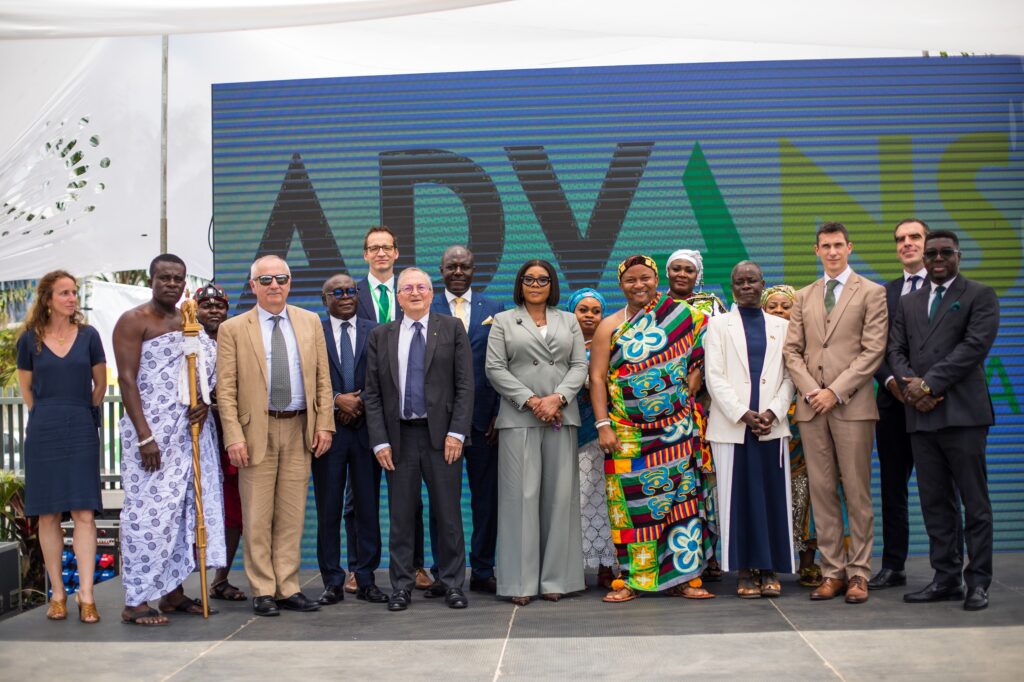 Dignitaries and special guest in a group photo after the official opening of 'The Hive', the new head office of Advans Ghana in Accra