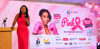 Naa Ashorkor Leads Jaykay Pink X Campaign With Focus On Reducing Breast Cancer Rate Naa Ashorkor Pink X Breast Cancer Campaign