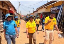 Celebrating Customers: 30 Years Of Connection, Progress And Shared Impact – Customers Take Centre Stage During MTN Ghana Customer Service Month Jemima Kotei Walsh (middle), Chief Customer Experience Officer tours Ashaiman Market to engage with customers for their feedback